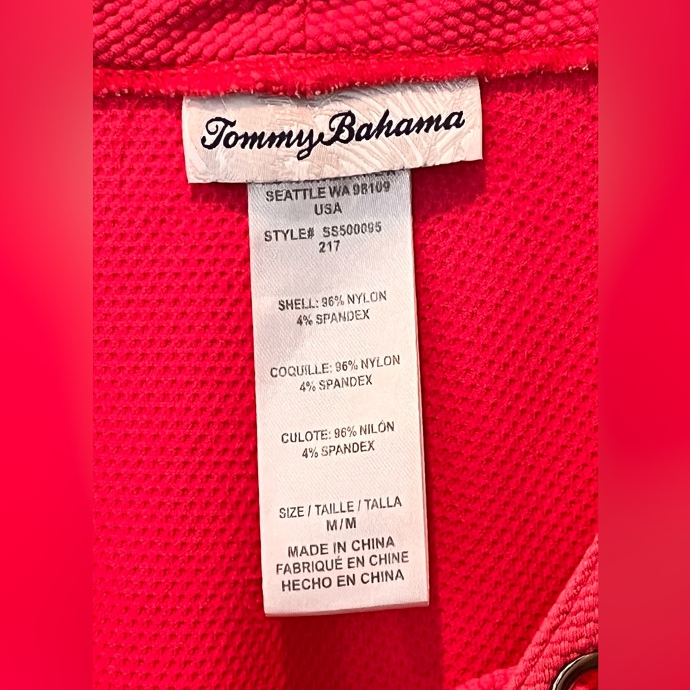 Tommy Bahama Hot Pink Lace-Up Sleeveless Midi Dress Medium Ombré/Faded Front - Picture 2 of 8